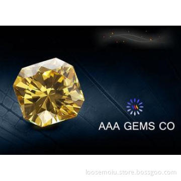 Synthetic Light Yellow Moissanitte Fancy Cutting Shape , Je